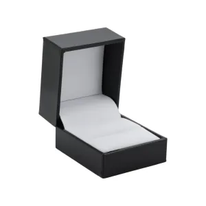 🆕📦 Leatherette Box with Ring Slot. Inner Leatherette (Black Outer, White Inner)