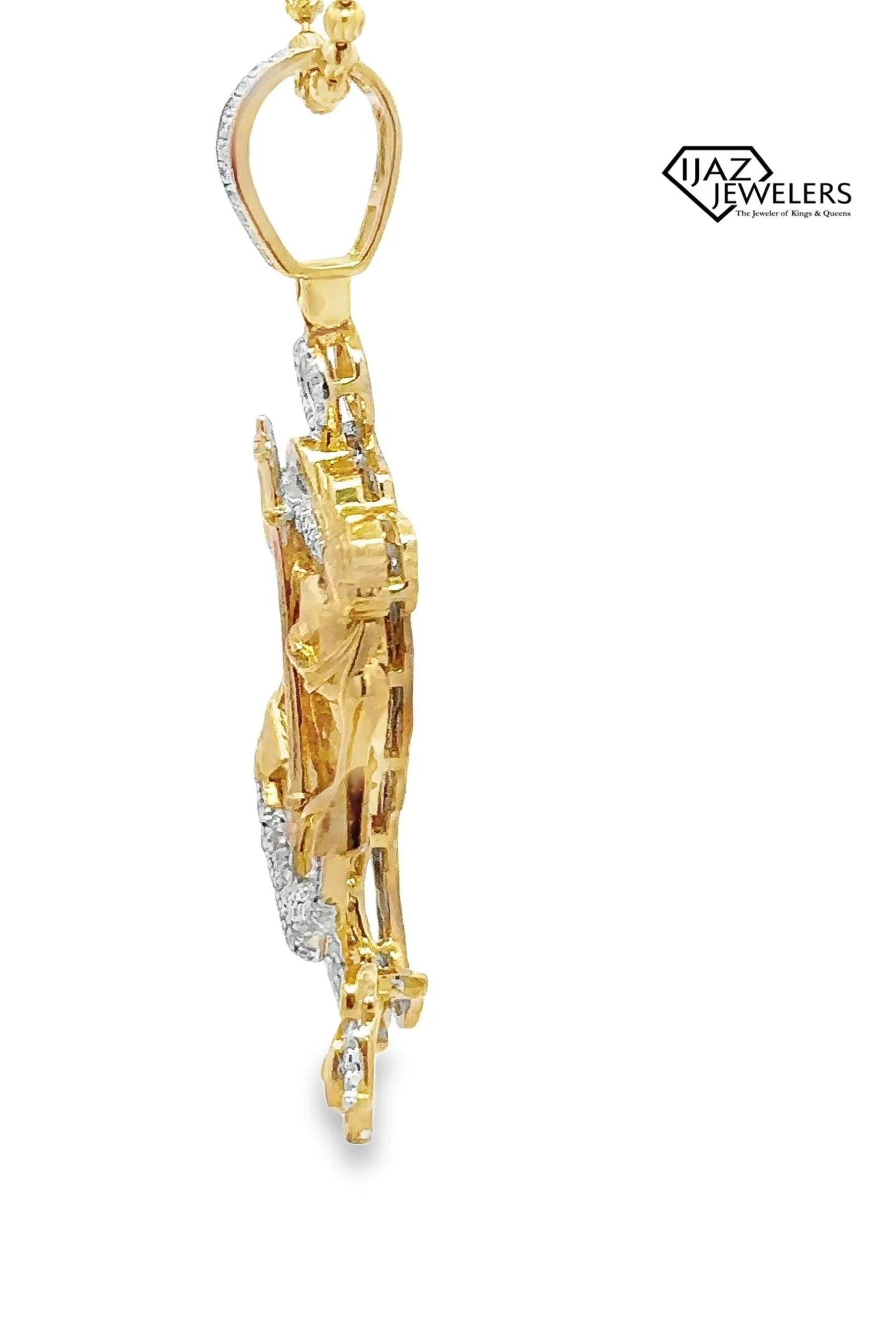 10K Gold 0.32 CTW Diamond Mermaid Anchor Charm