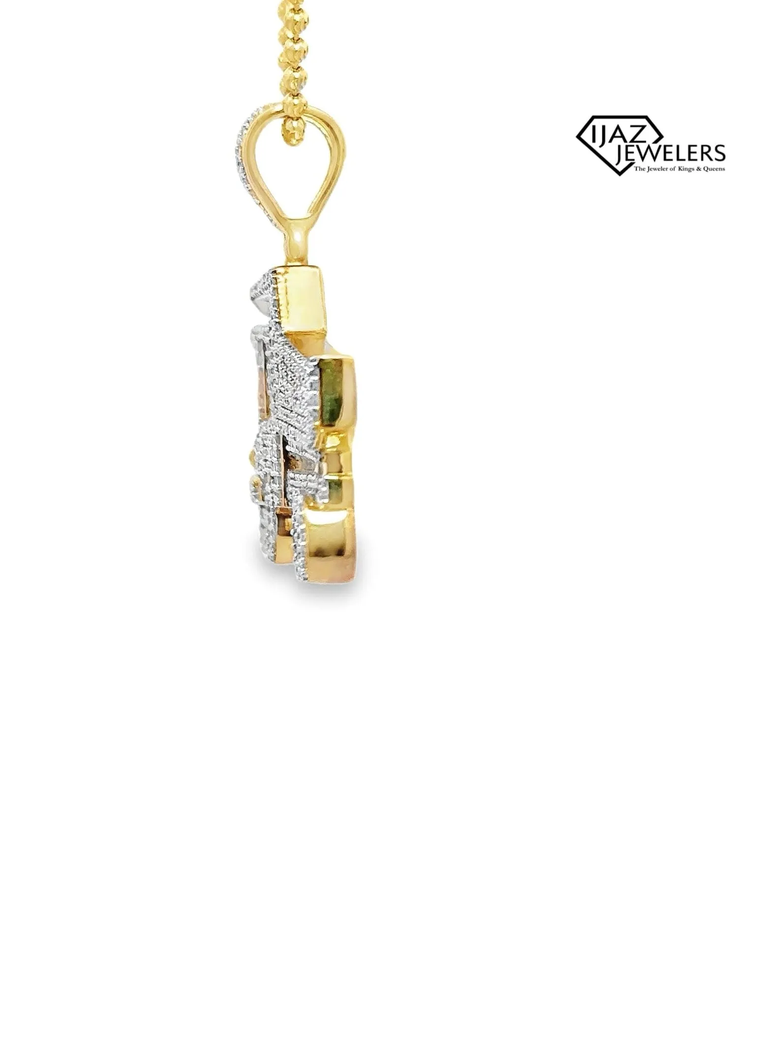 10K Gold 1 5/8 CTW Diamond Dump Truck Charm