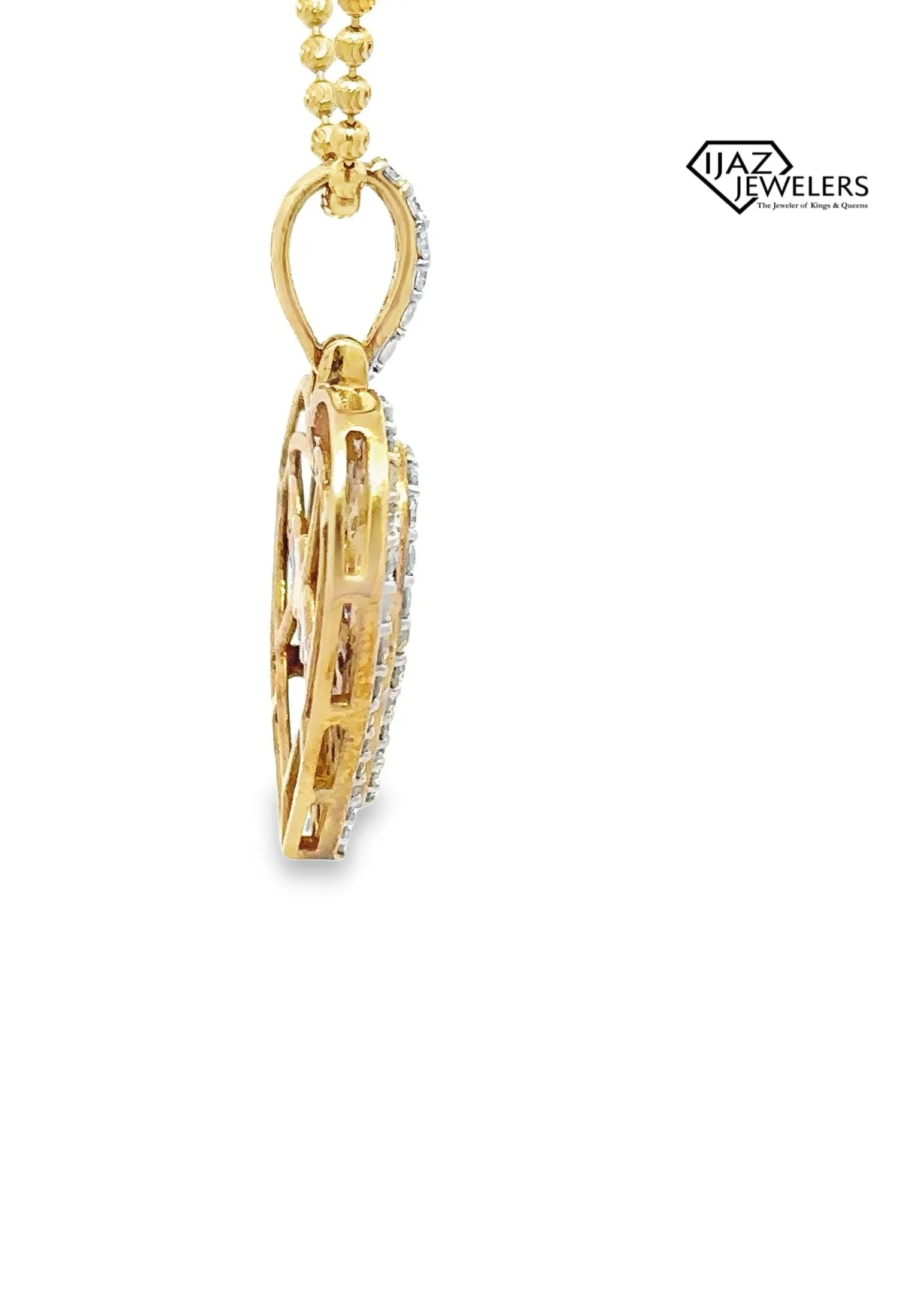 10K Gold 2.85 CTW Diamond Heart Charm