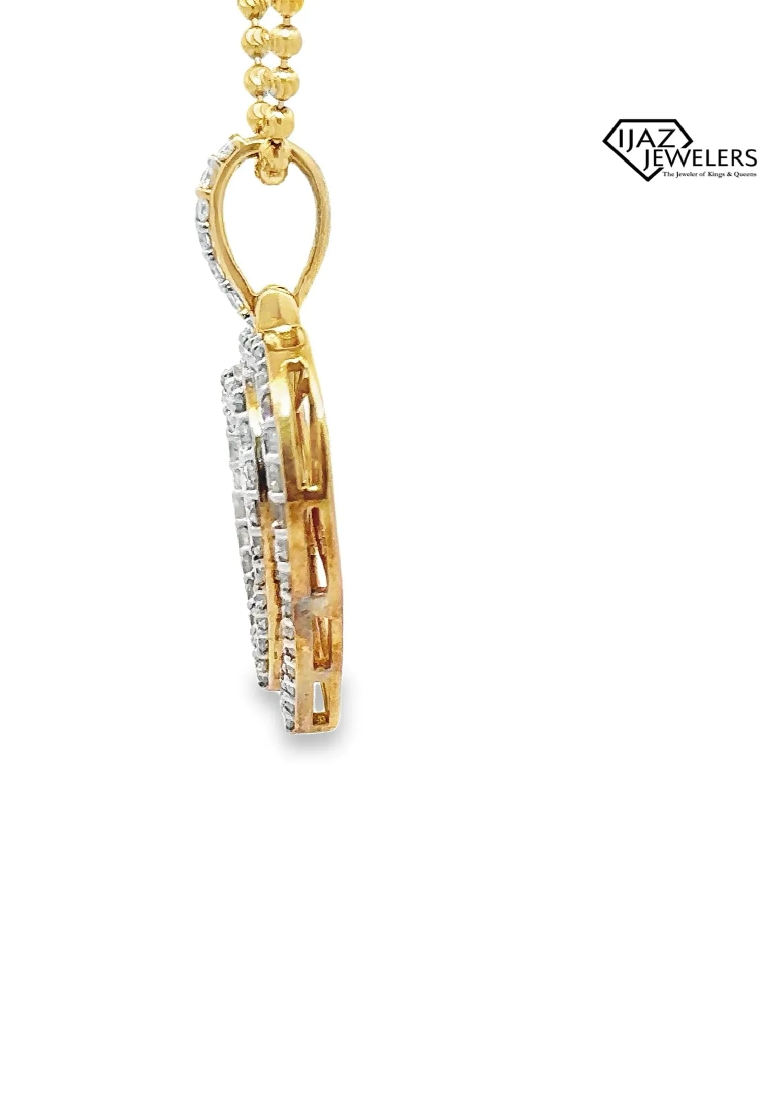 10K Gold 2.85 CTW Diamond Heart Charm