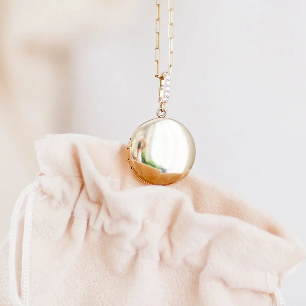 14K Gold Filled Medium Silhouette Locket