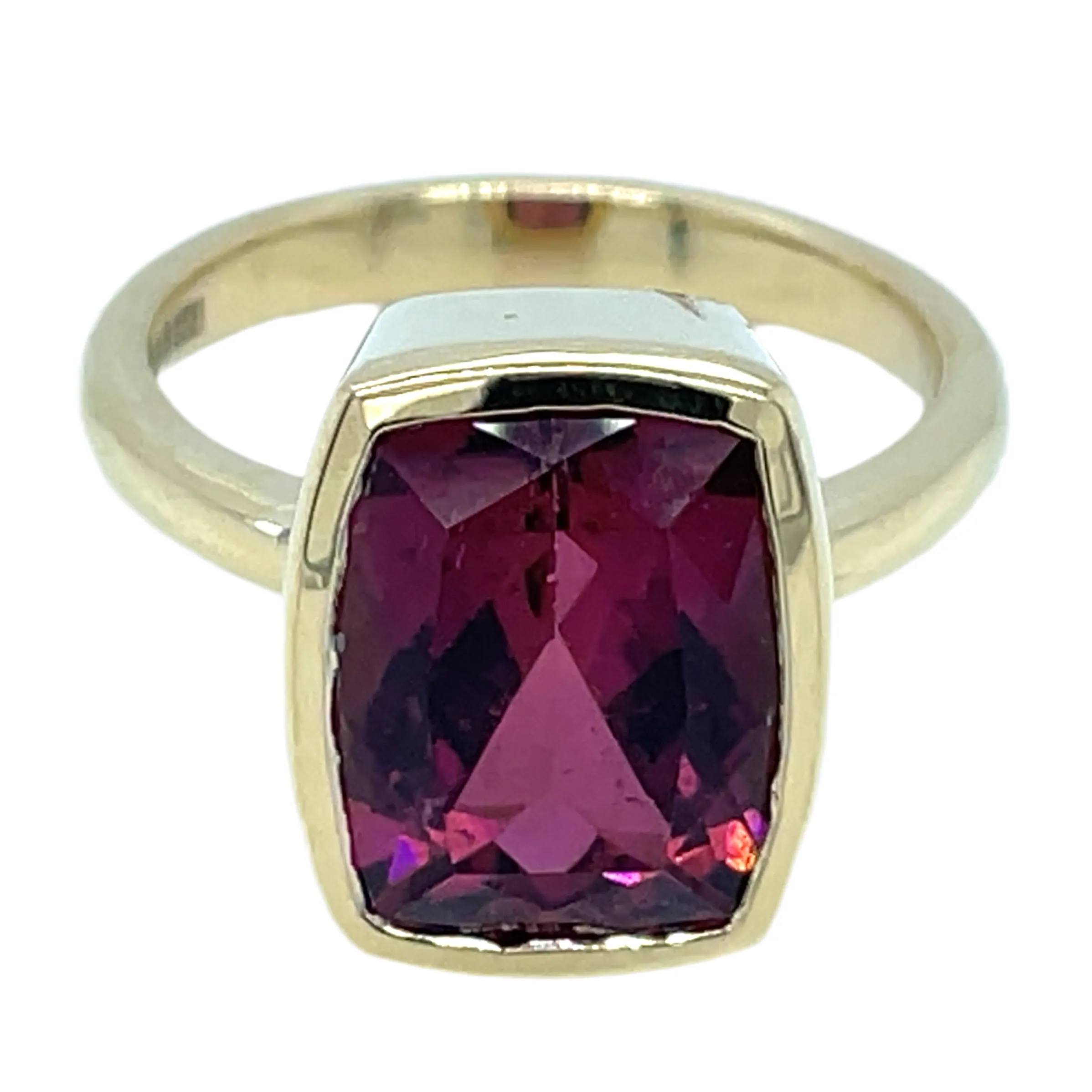 18ct Yellow Gold Earth Grown 4.60ct Rubellite Ring