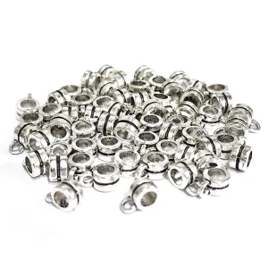 30 PCS PACK, 8x5 MM SIZE, SILVER PLATED, HIGH QUALITY OF PENDANT BAIL FINDING RAW JEWELRY MAKING MATERIALS