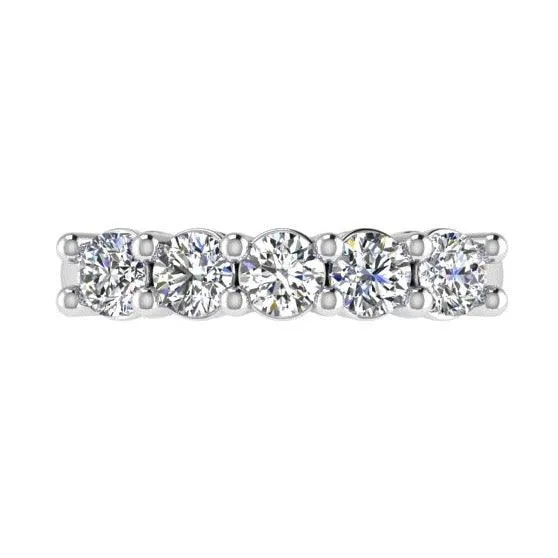 5 Diamond Semi Eternity Ring 18K Gold (1.25 ct.tw)