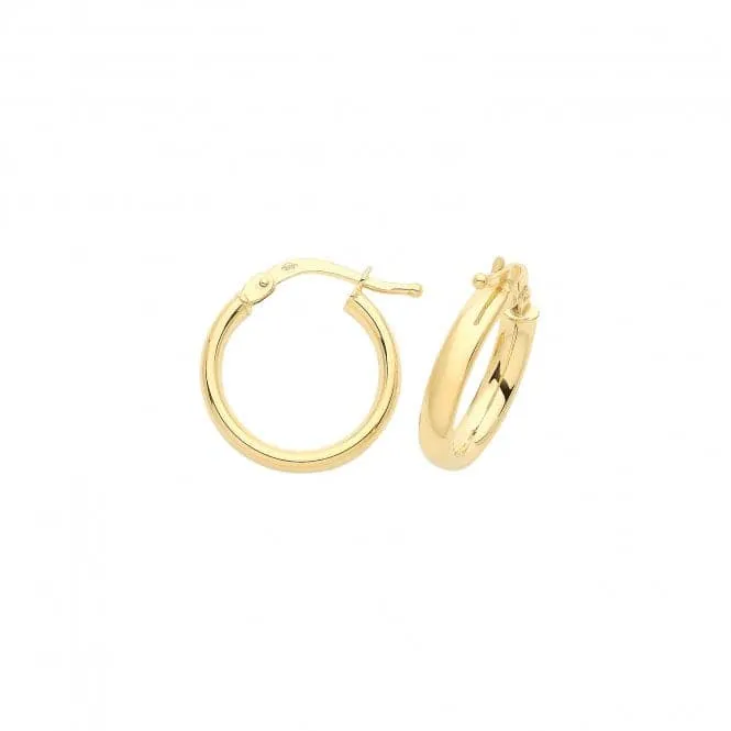 9CT Yellow Gold 20mm Hoop Earrings ER890