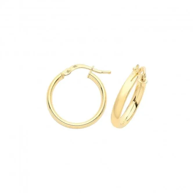 9CT Yellow Gold 20mm Hoop Earrings ER890