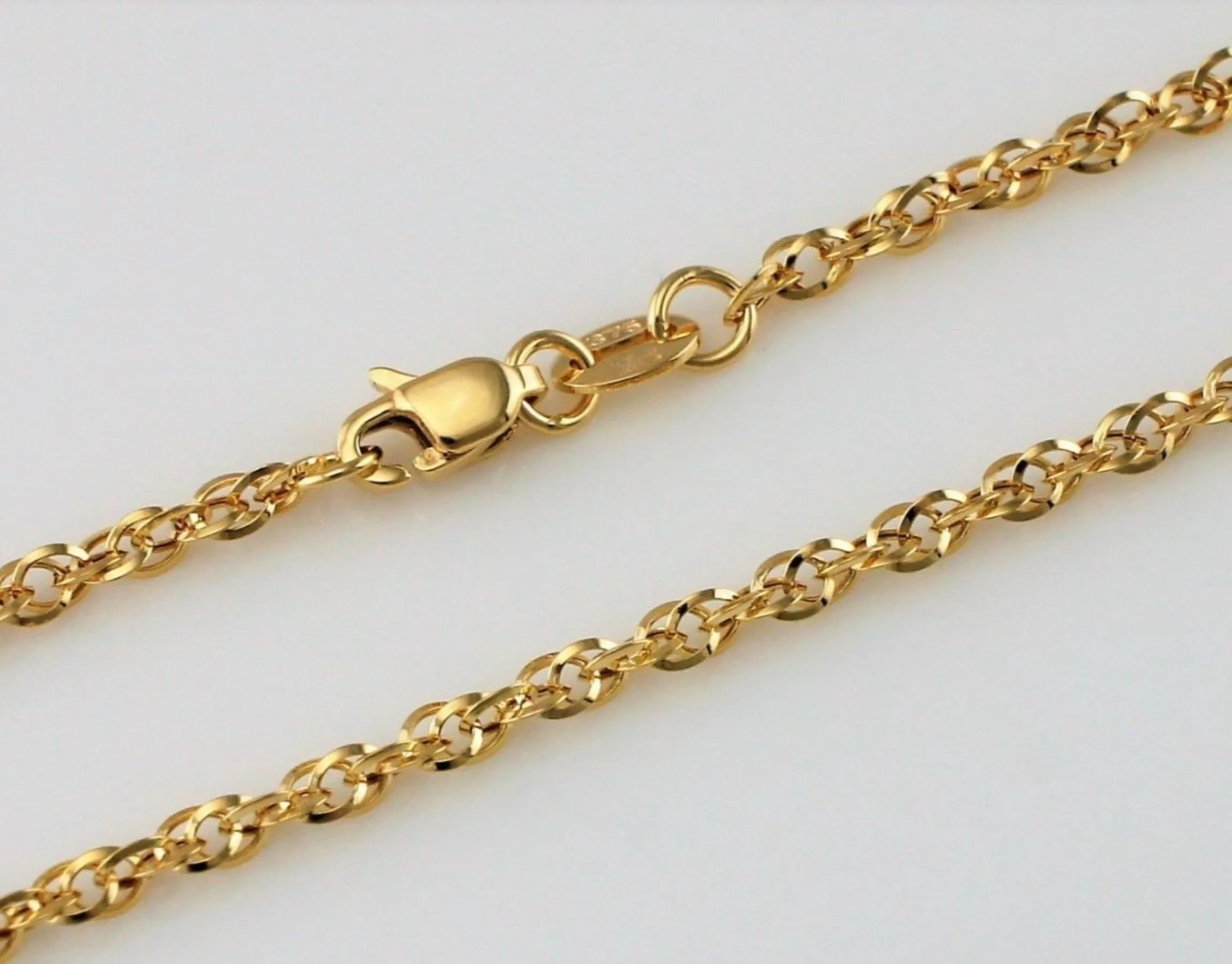 9ct Yellow Gold Diamond Cut Prince Of Wales Bracelet 18cm / 7 inch