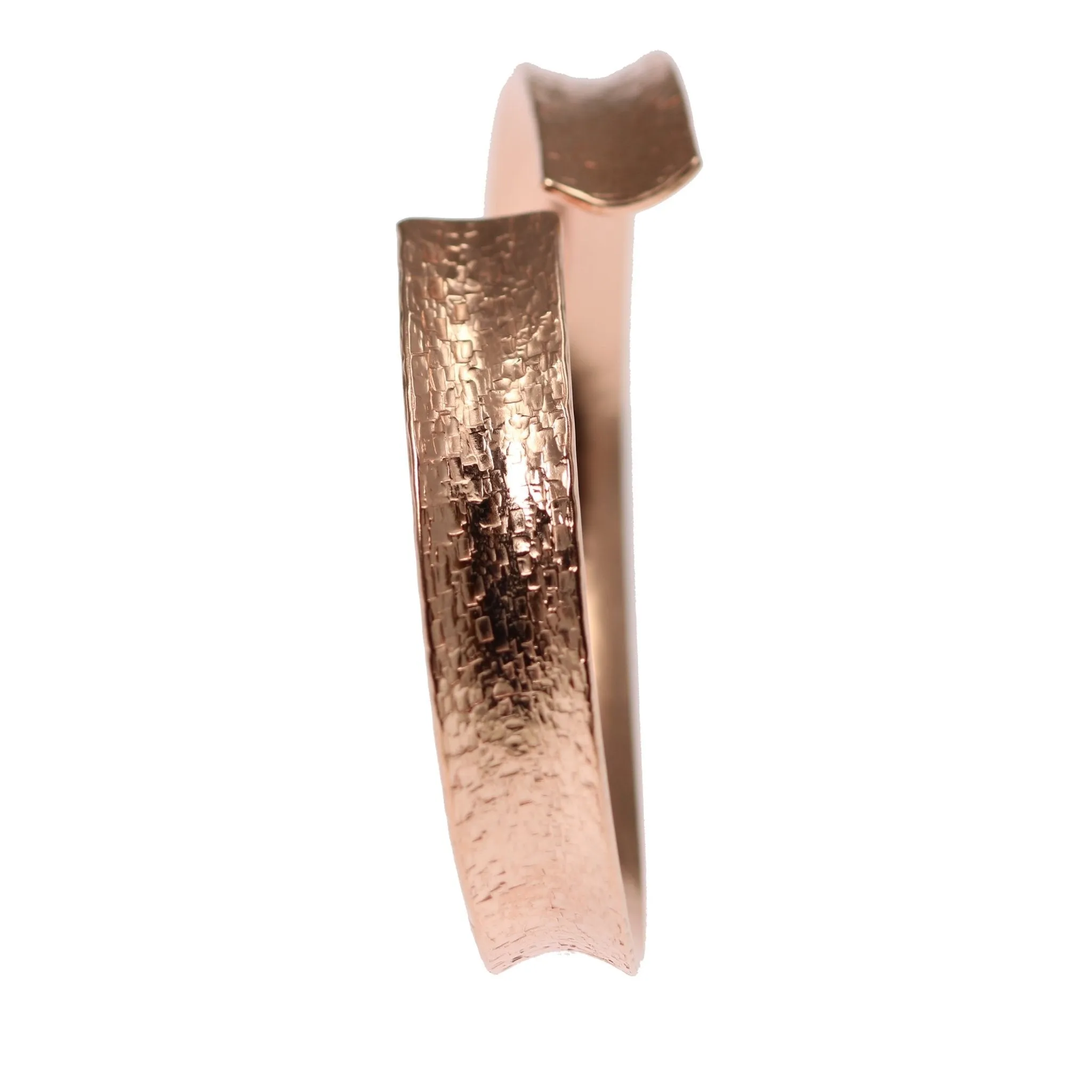 Anticlastic Texturized Copper Bangle Bracelet