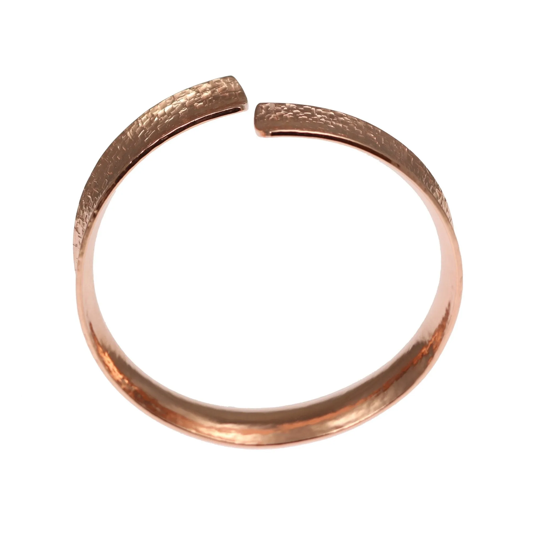 Anticlastic Texturized Copper Bangle Bracelet