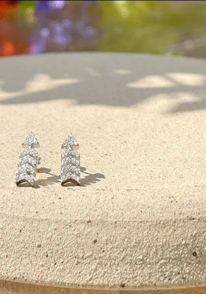 Arrow Point Stud Earrings