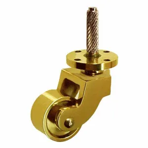 Brass Furniture Casters, wheel 1 inch