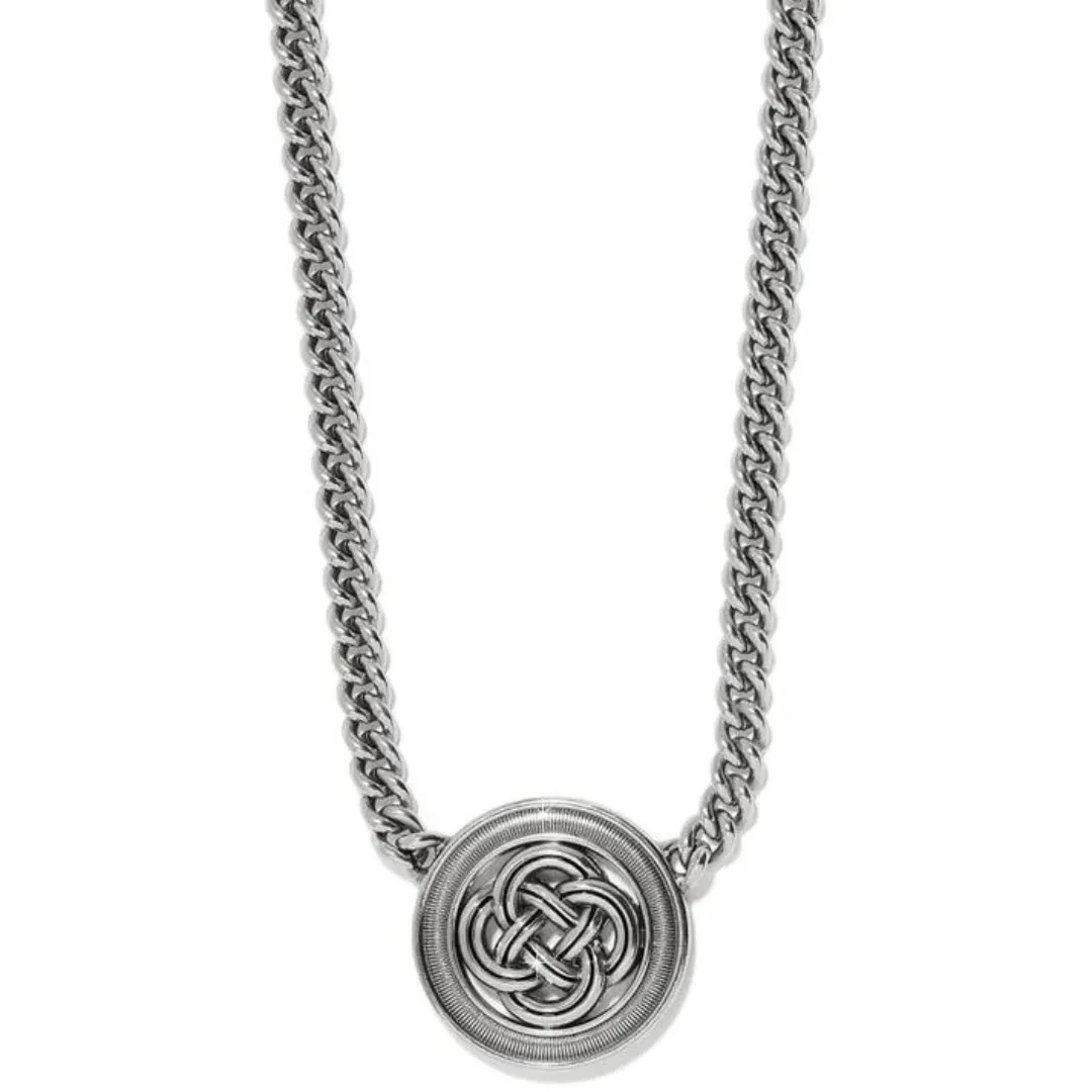 Brighton Interlok Bold Medallion Necklace