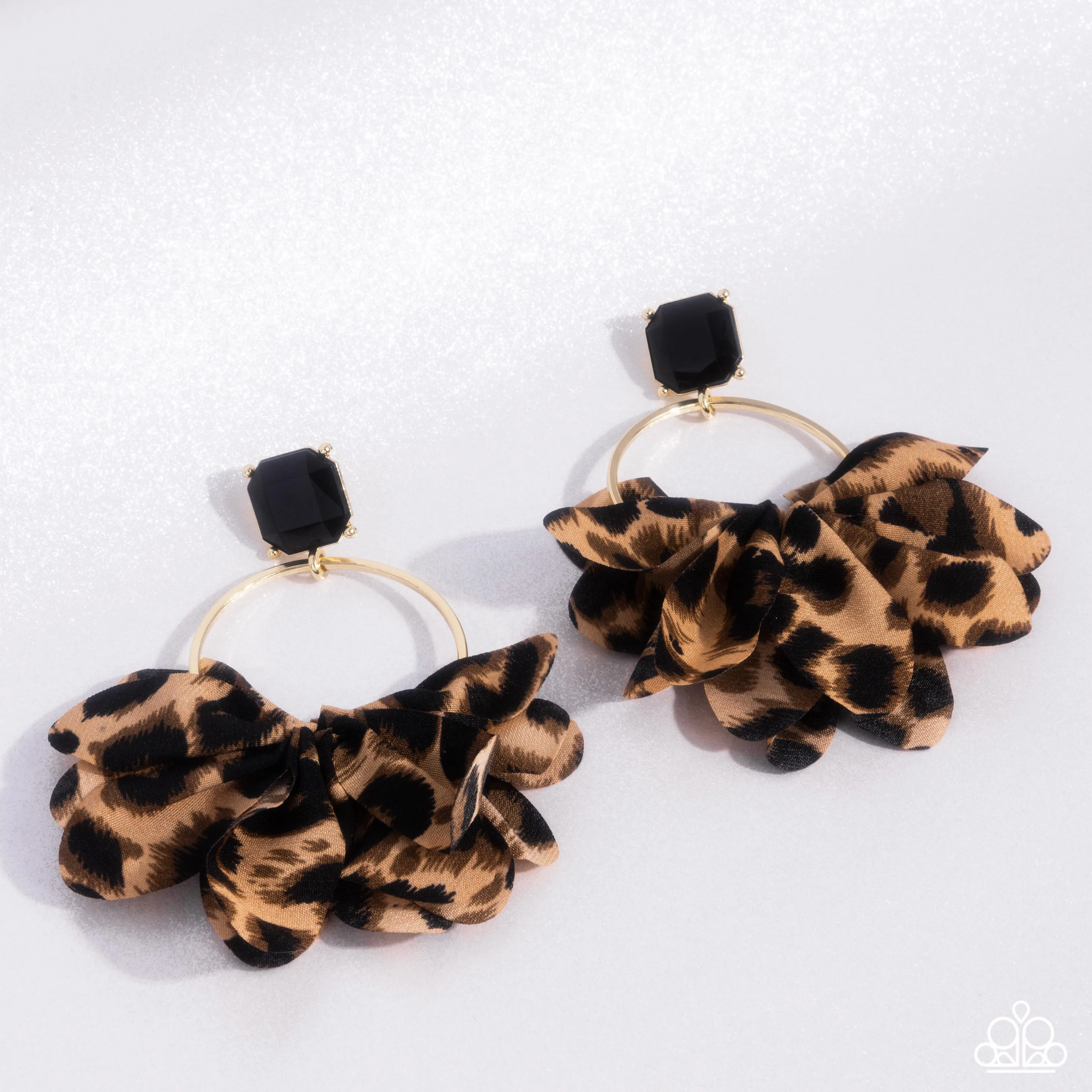 Charming Cheetah - Gold/Black Paparazzi Earrings