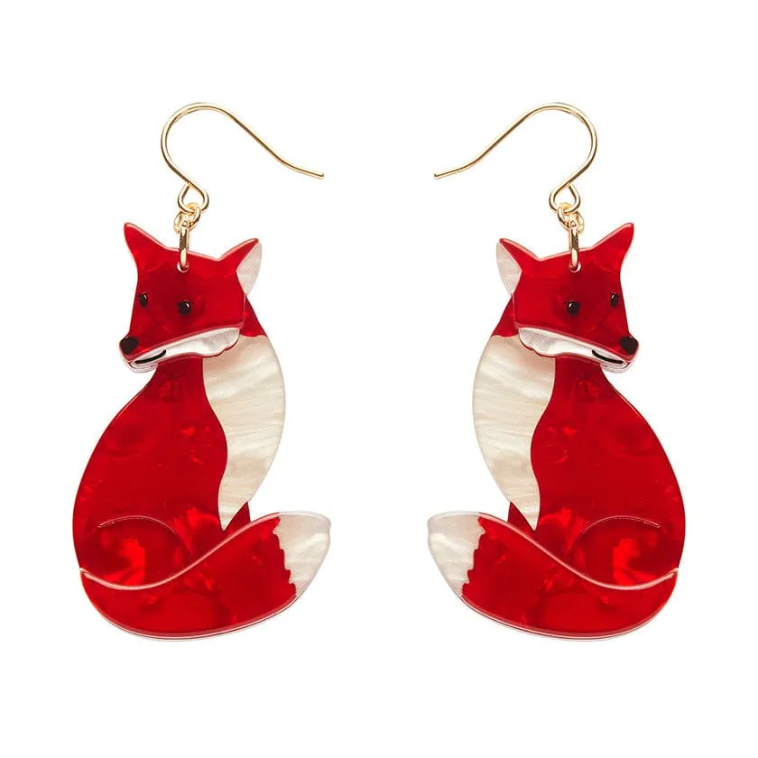 Charming Fox Drop Earrings