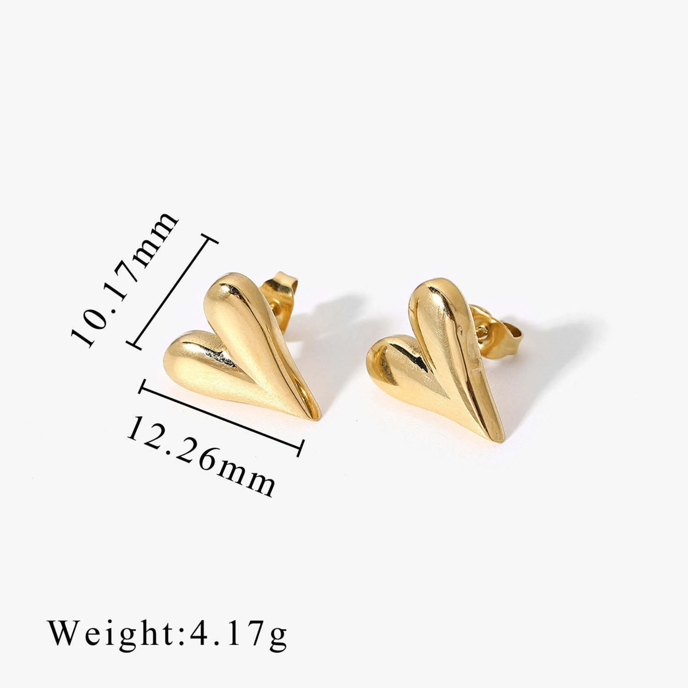 Charming Heartbeat Stud Earrings