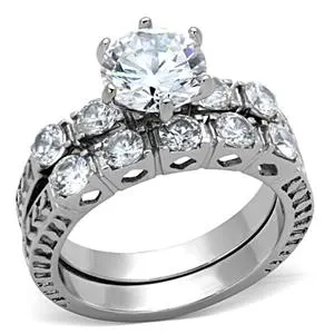 CJG2386 Stainless Steel AAA Grade CZ Ring