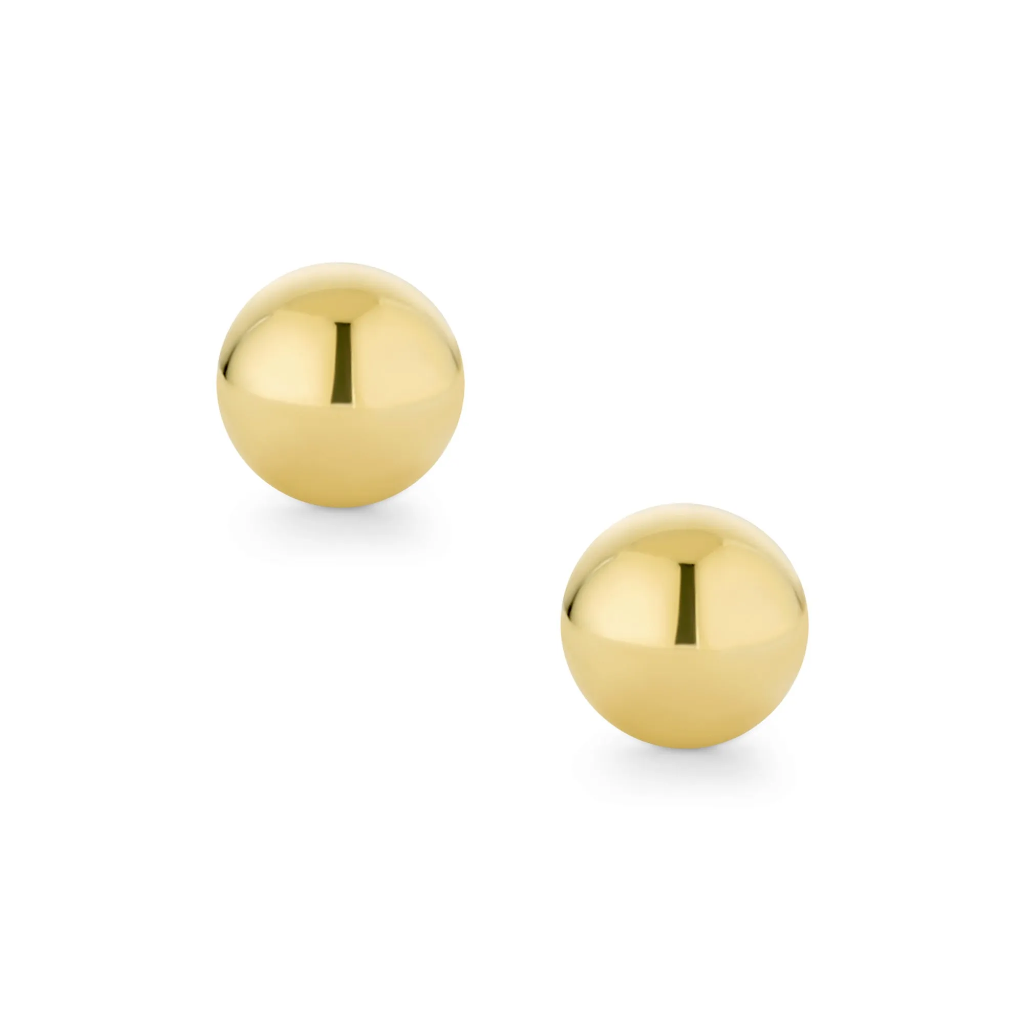 Classic Petite 14K Yellow Gold Drop Ball Earrings with Screw Back 4MM