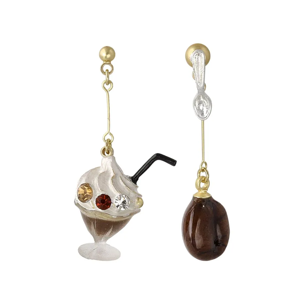 Coffee Float Mismatched Earrings