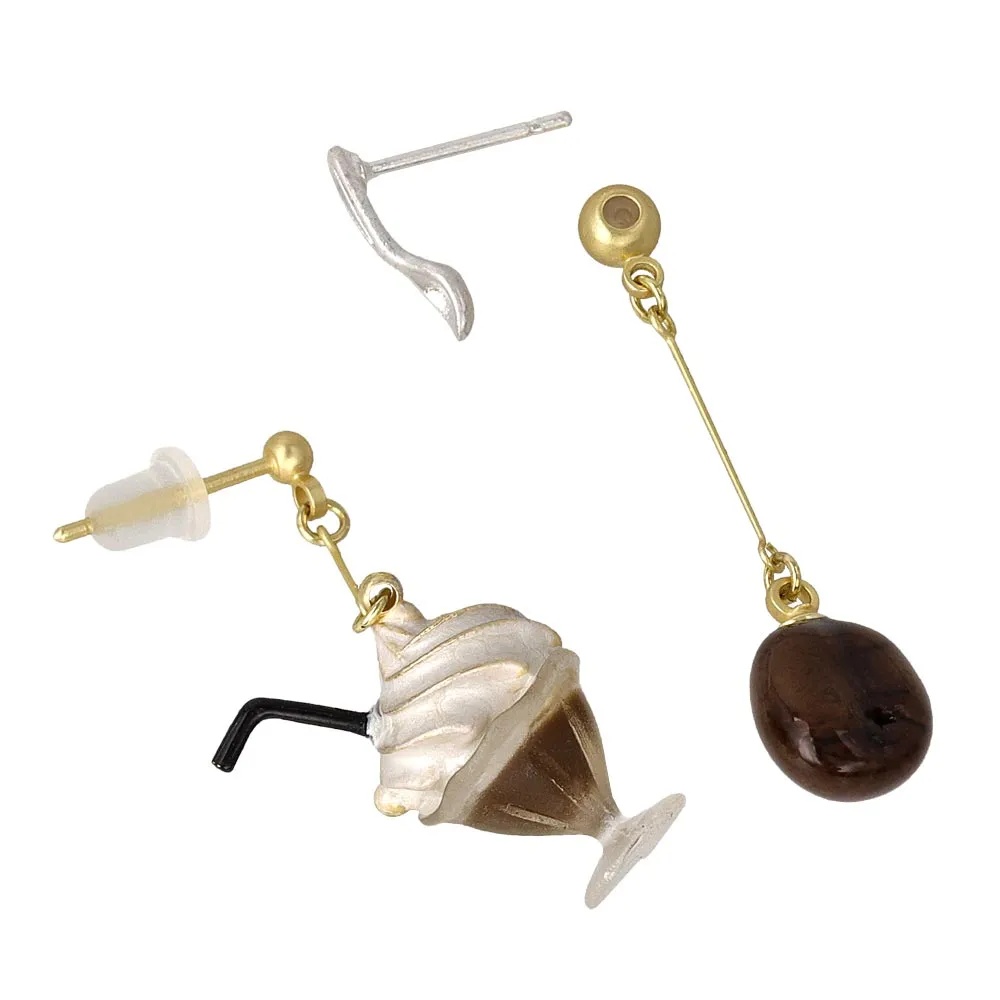 Coffee Float Mismatched Earrings