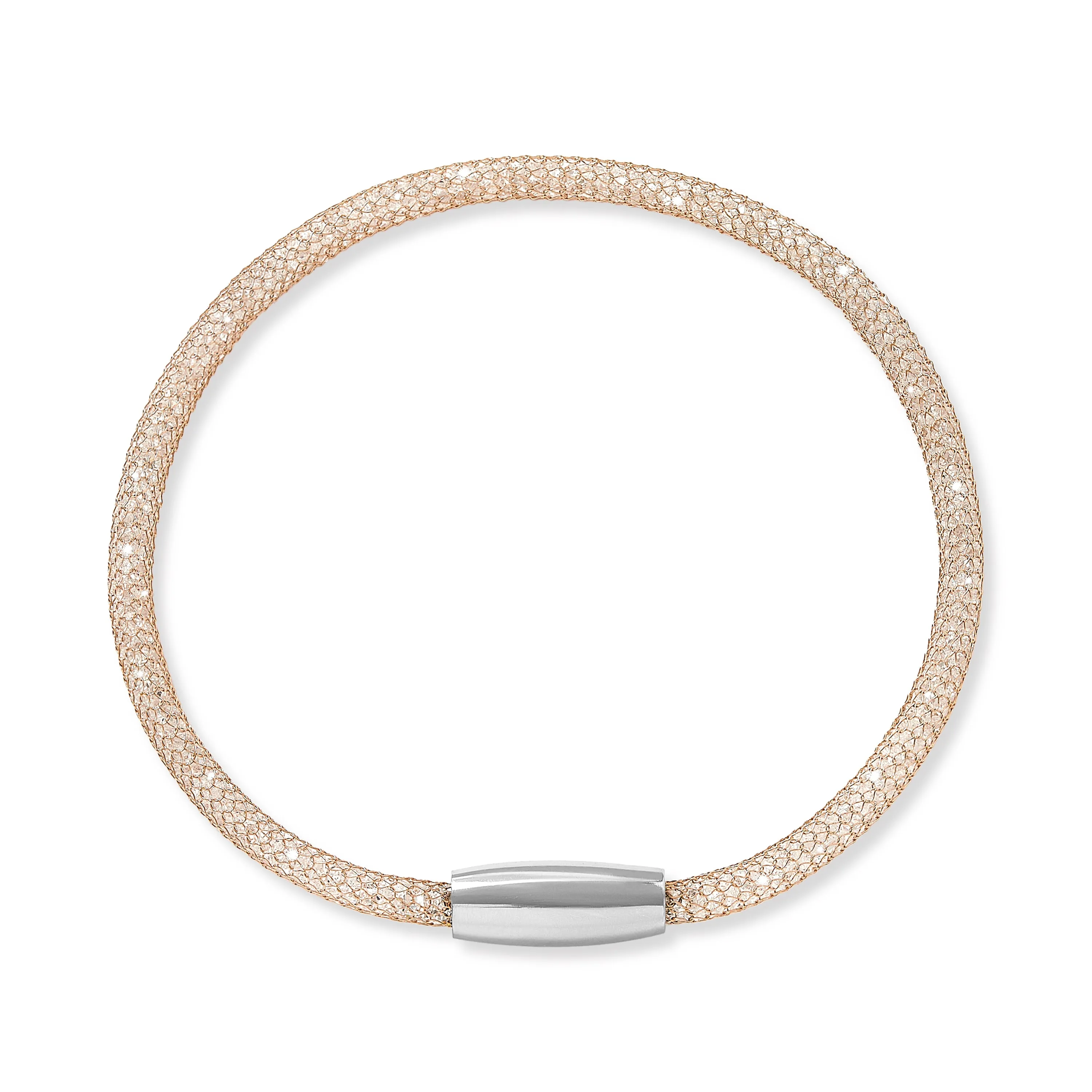 Credo rose gold mesh crystal bracelet