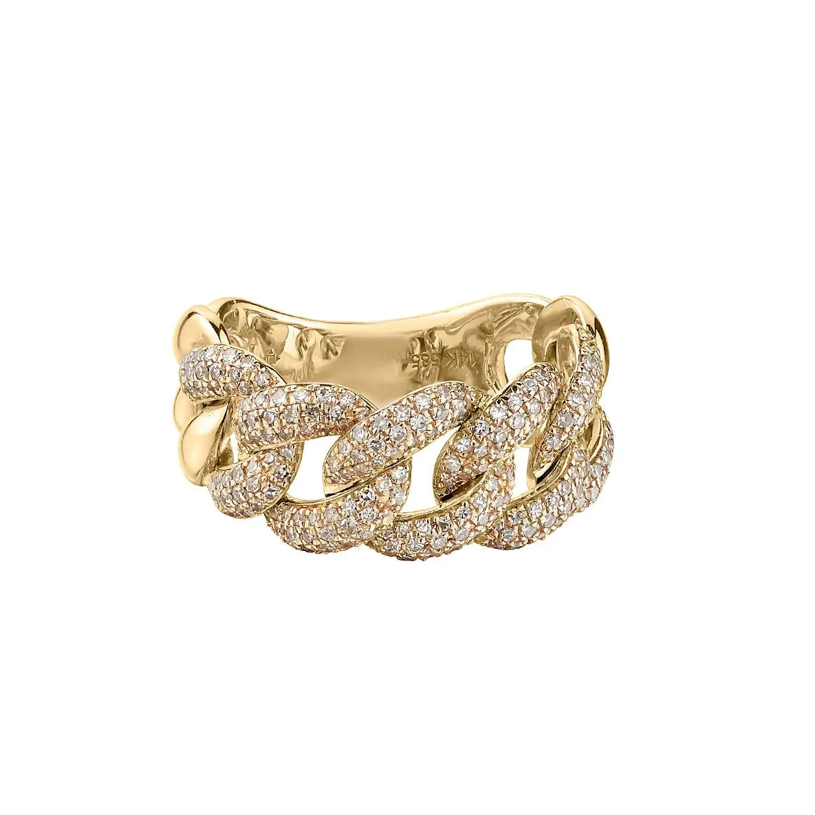 DIAMOND CURB LINK RING