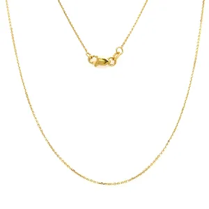 Diamond-cut Cable Chain 0.8mm in 10K Yellow Gold