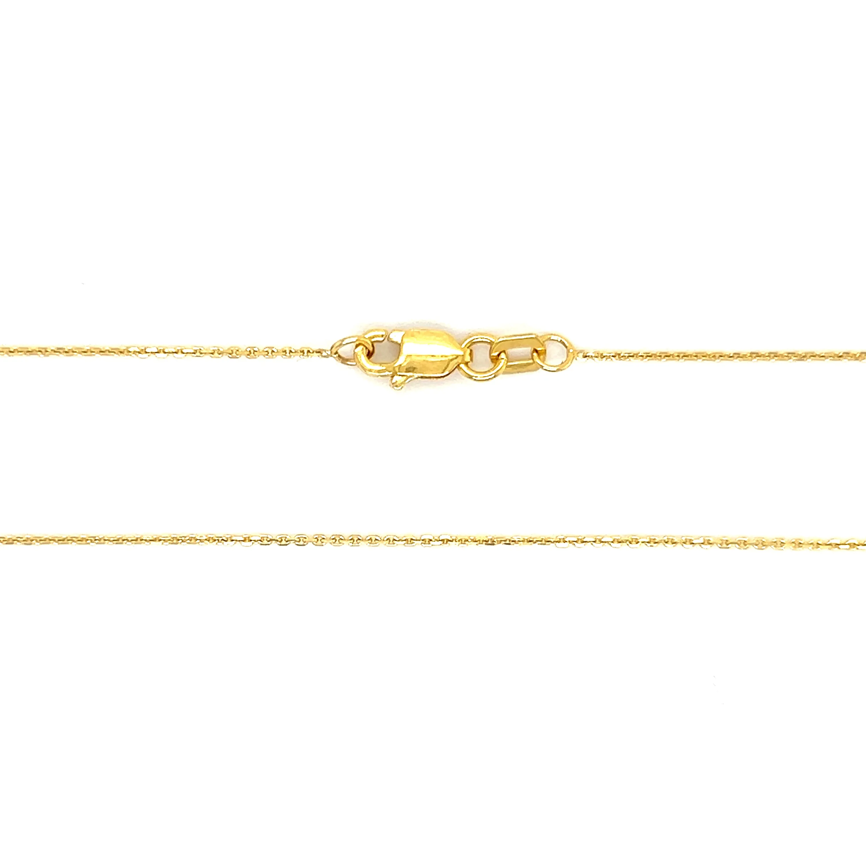 Diamond-cut Cable Chain 0.8mm in 10K Yellow Gold