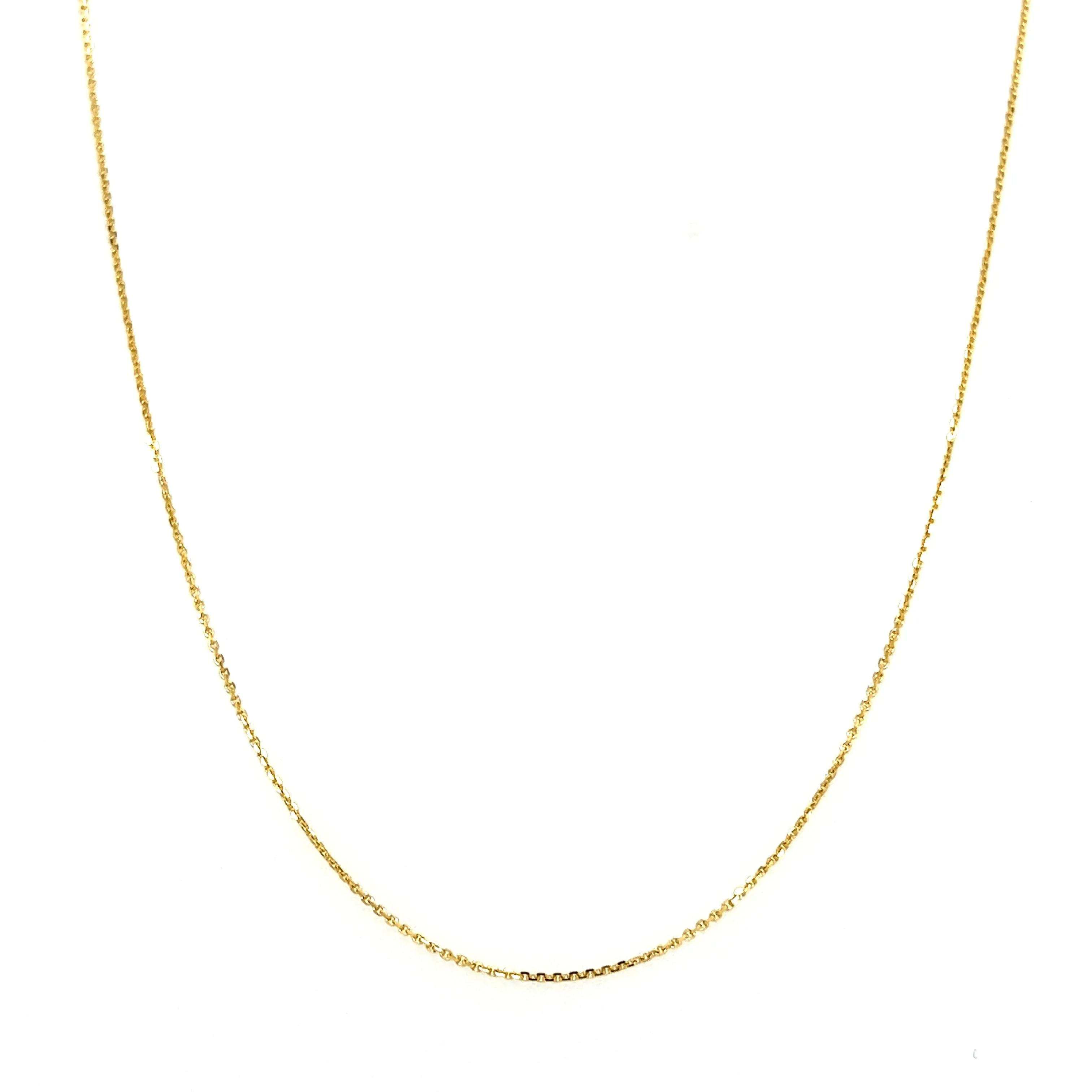 Diamond-cut Cable Chain 0.8mm in 10K Yellow Gold