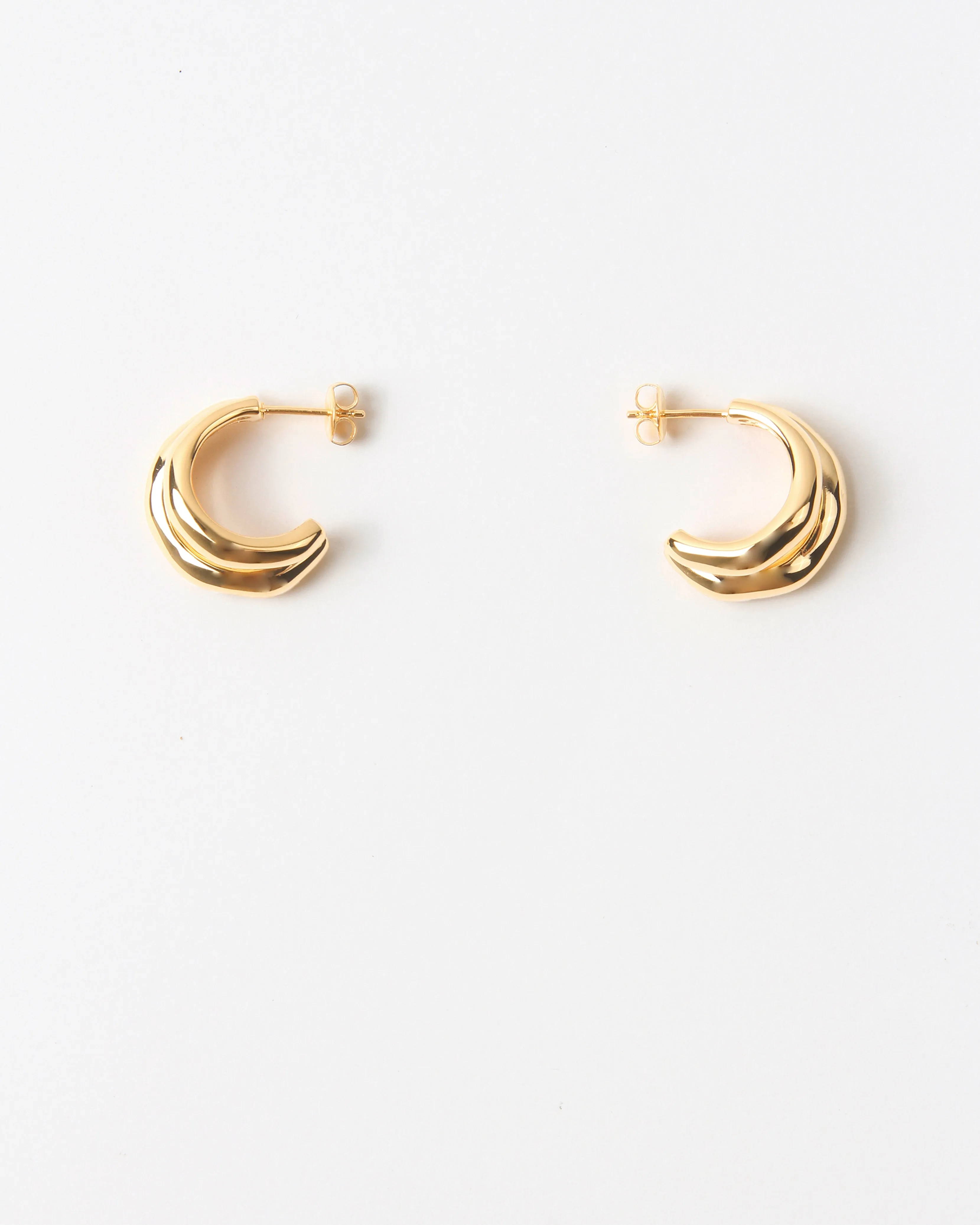 Double Hoops Gold Plated