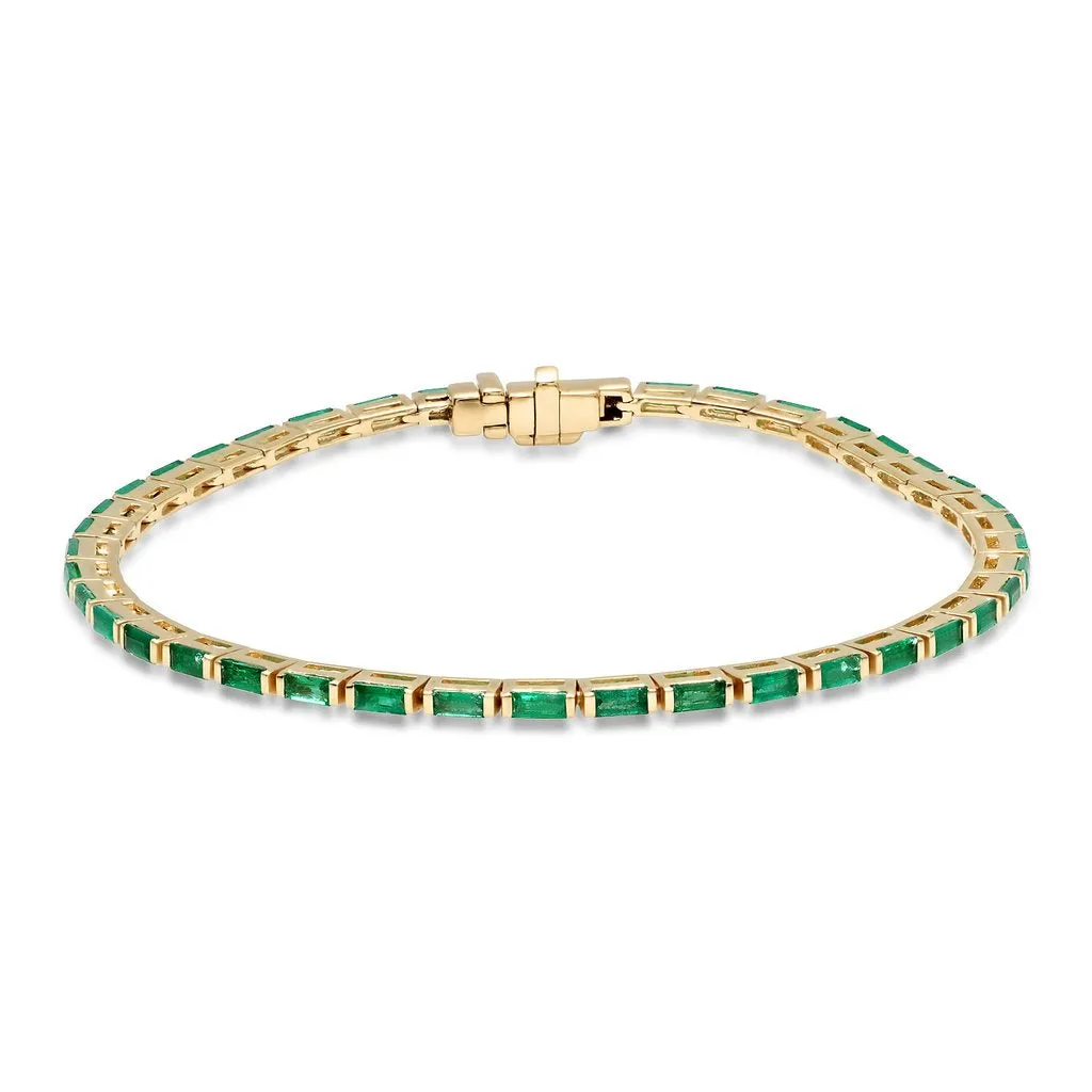 Emerald Baguette Tennis Bracelets