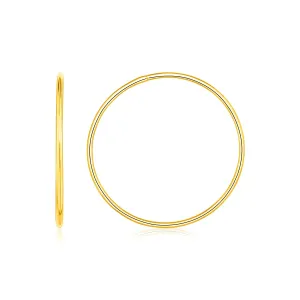 Endless Hoop Style Earrings in 14K Yellow Gold