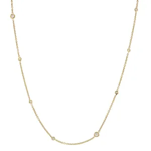 Everyday Diamonds Collection Station Diamond Necklace | 18K Yellow Gold