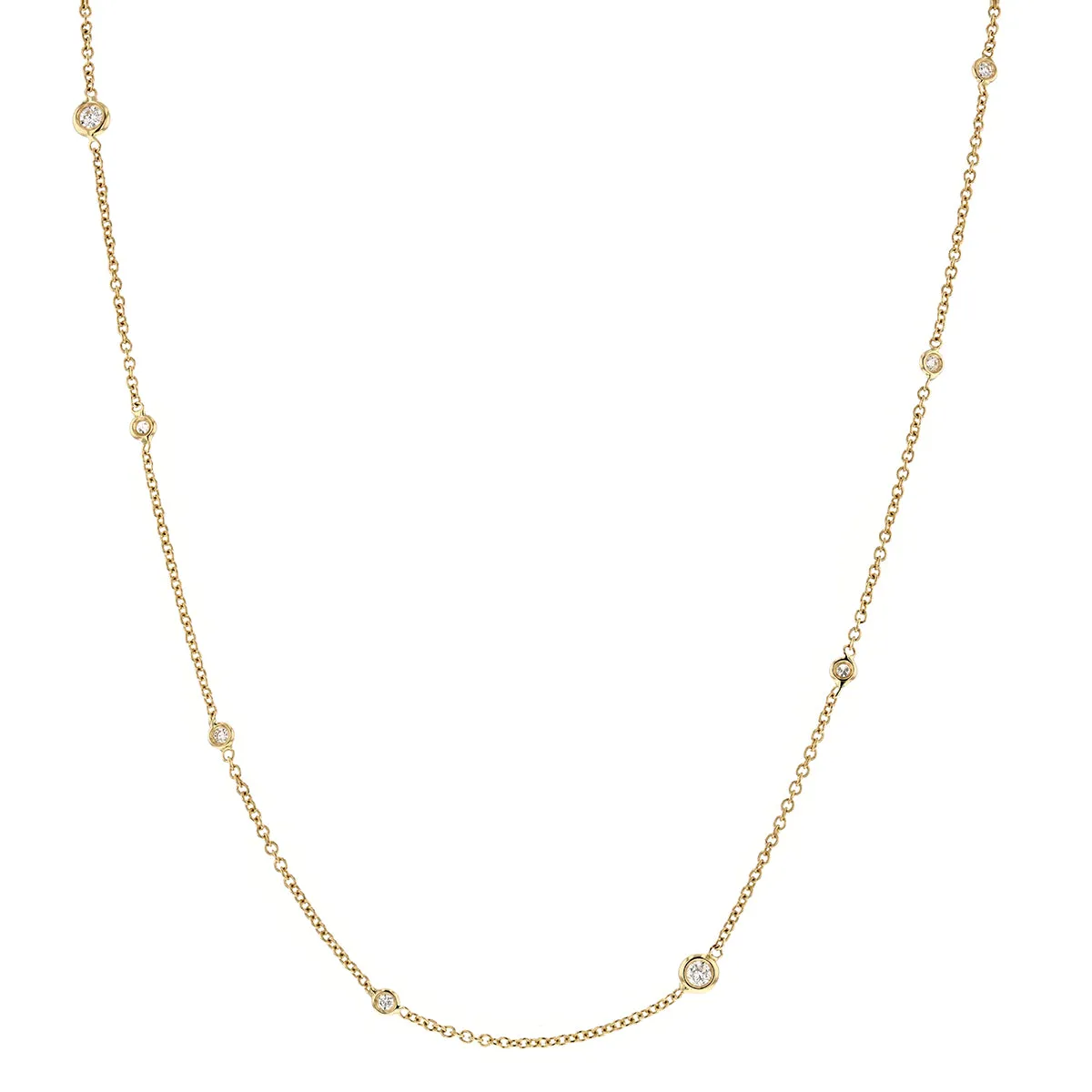 Everyday Diamonds Collection Station Diamond Necklace | 18K Yellow Gold