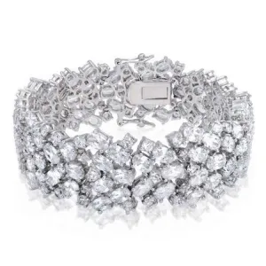 Fionna Cubic Zirconia Cluster Statement Bracelet