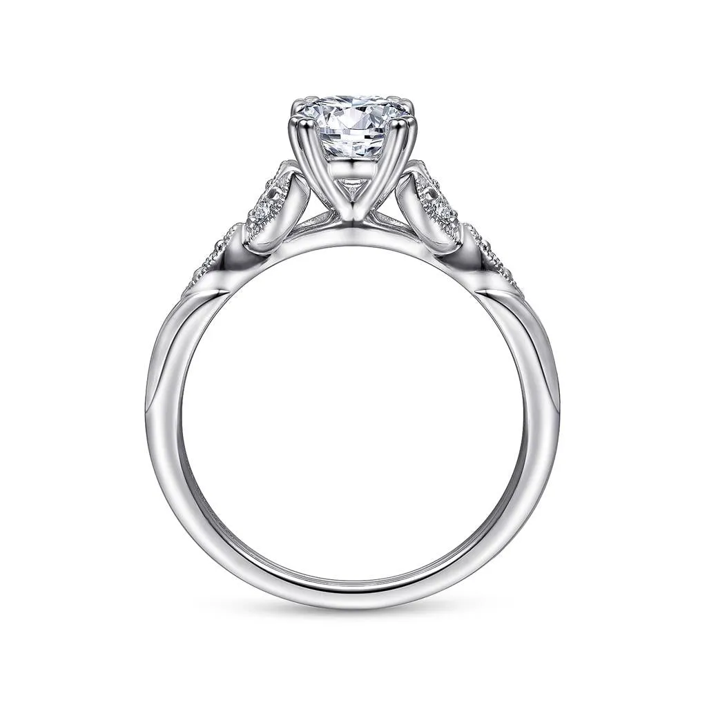 Gabriel & Co Celia - 14K White Gold Oval Diamond Engagement Setting