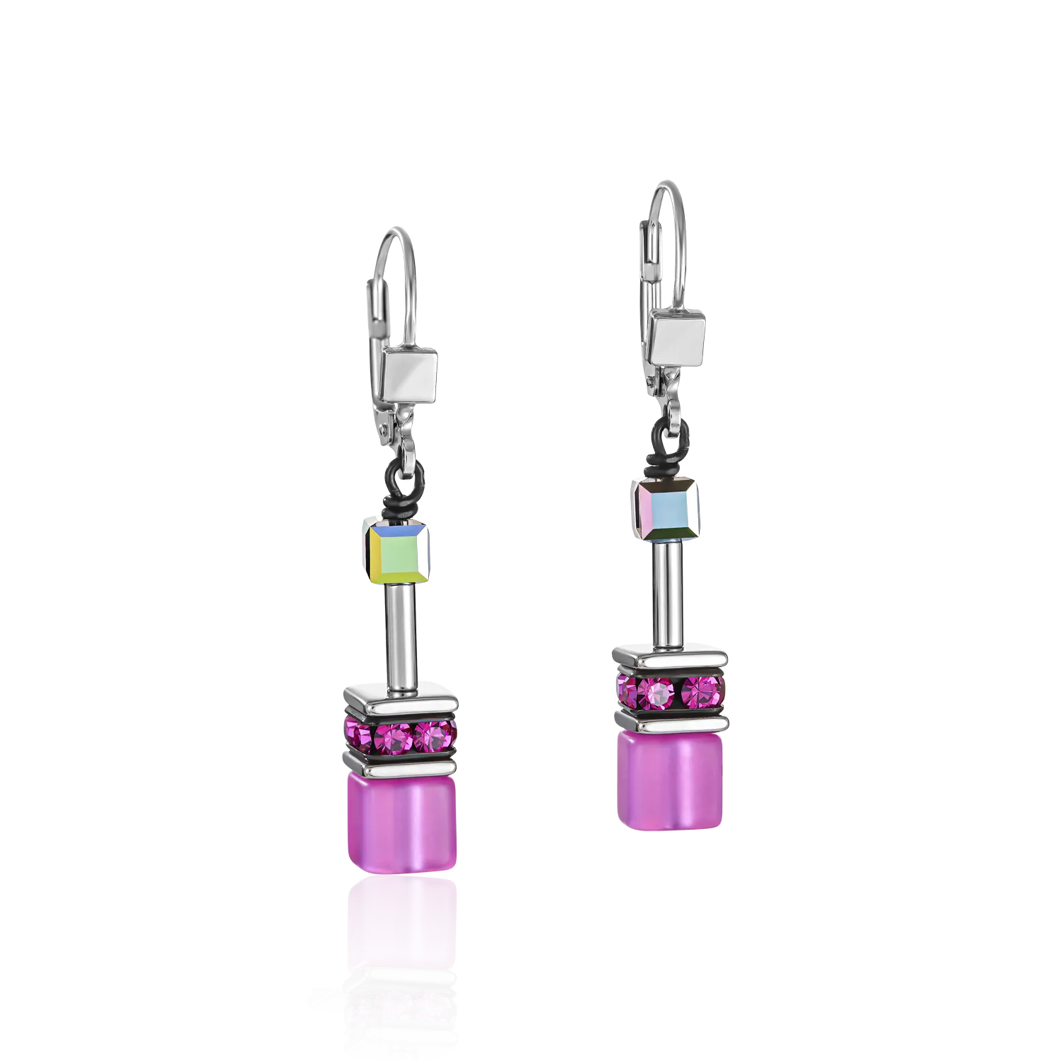 GeoCUBE® Earrings pink