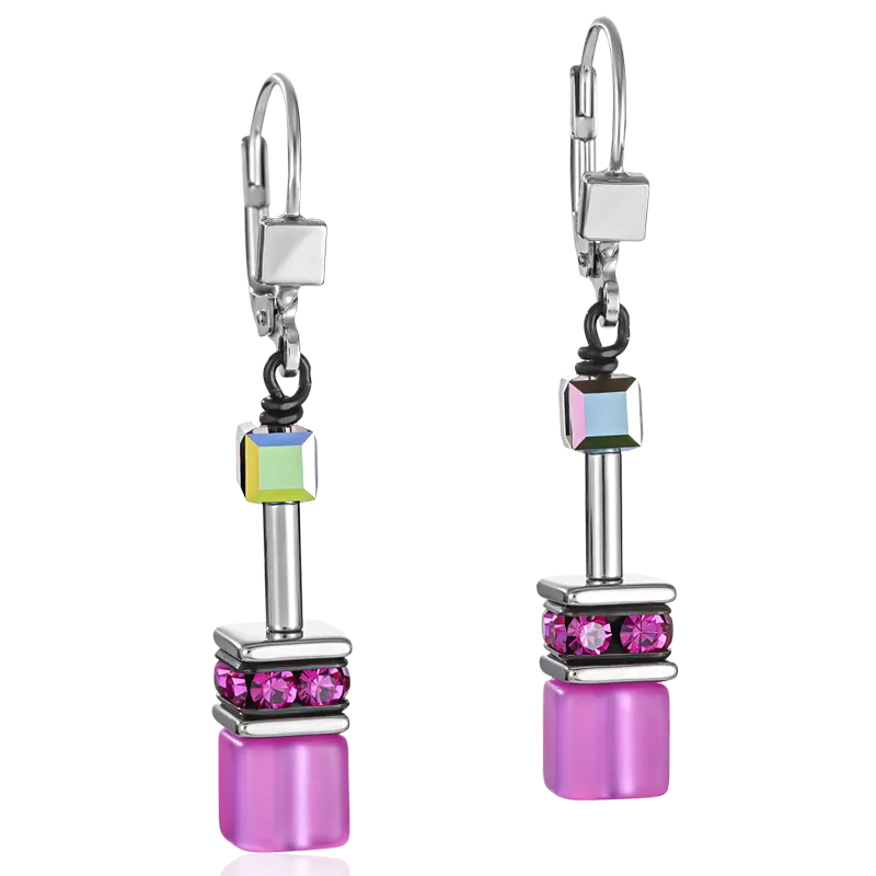 GeoCUBE® Earrings pink