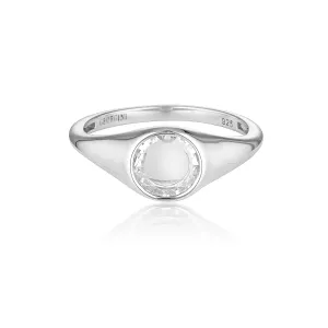 GEORGINI NOEL NIGHTS SLICED STONE RING SILVER