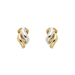 Gold & Platinum Diamond Clip Earrings