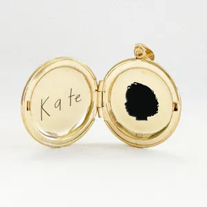 Gold Filled Large Silhouette Locket