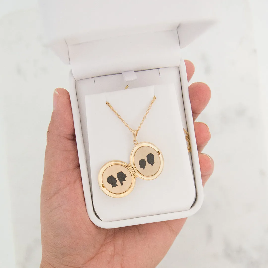 Gold Filled Large Silhouette Locket