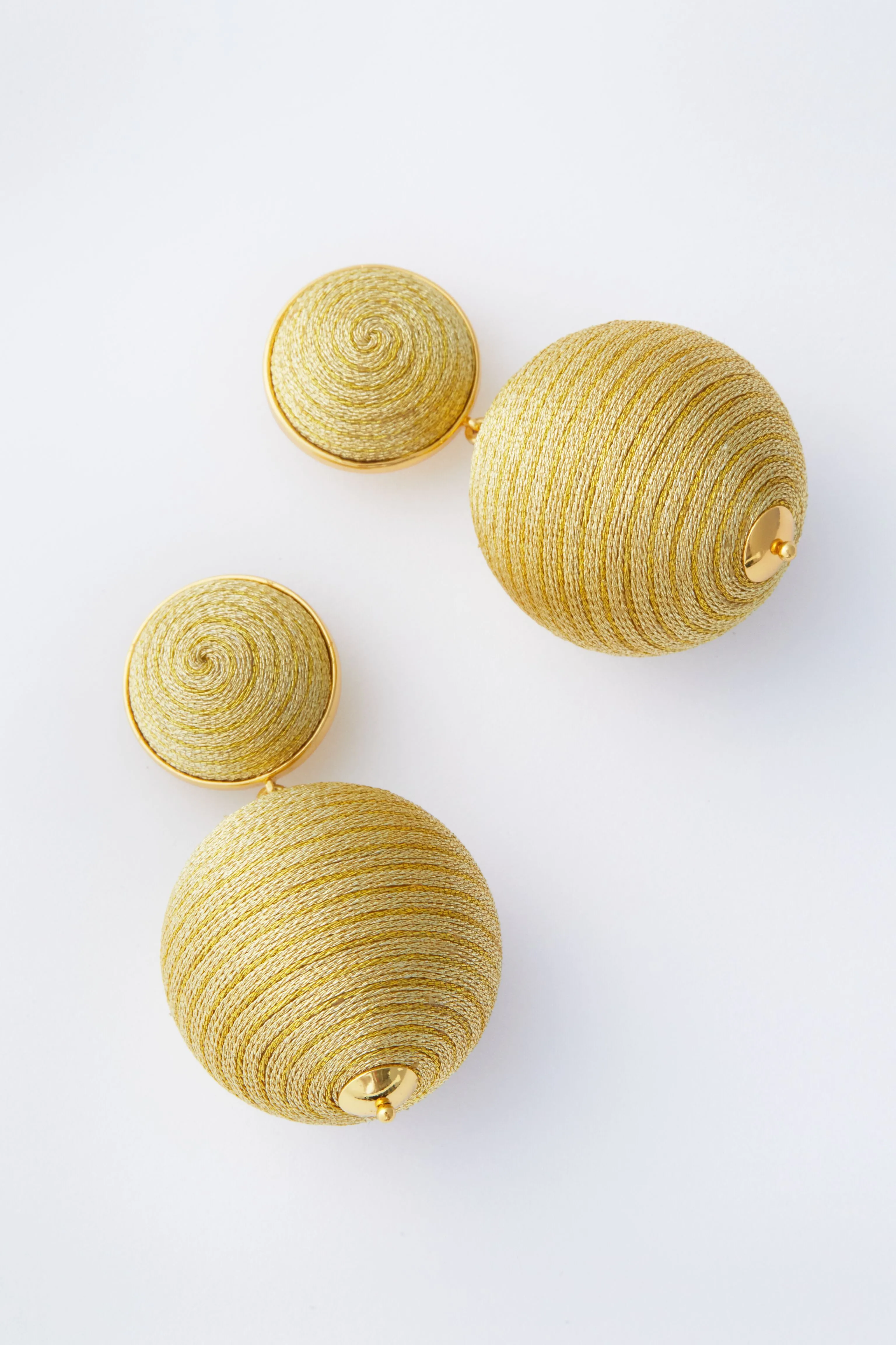 Gold Woven Lantern Earrings