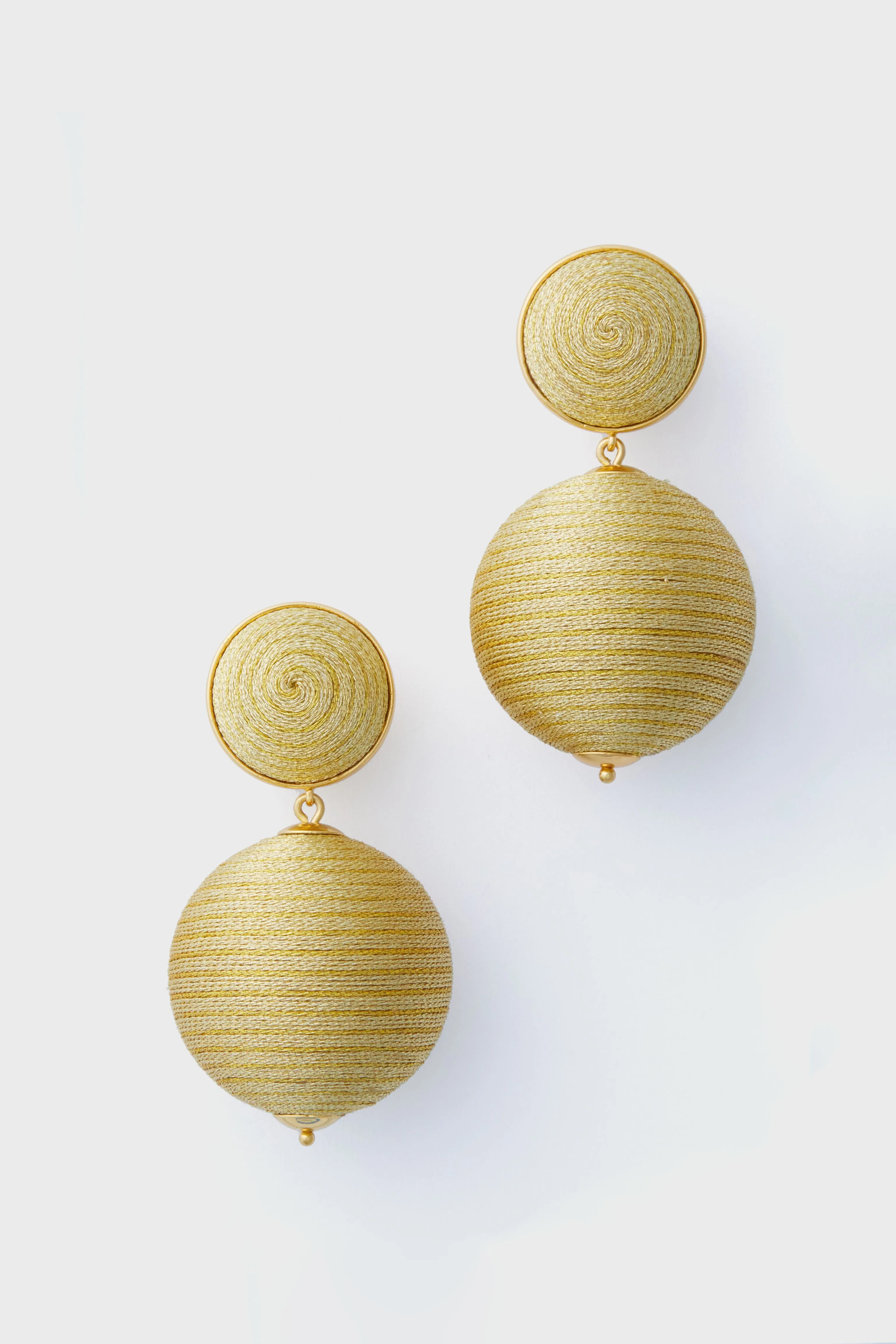 Gold Woven Lantern Earrings