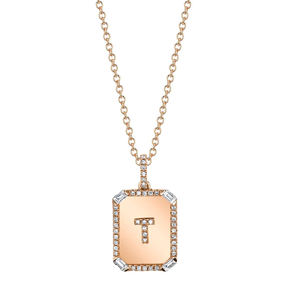 INITIAL MINI NAMEPLATE NECKLACE