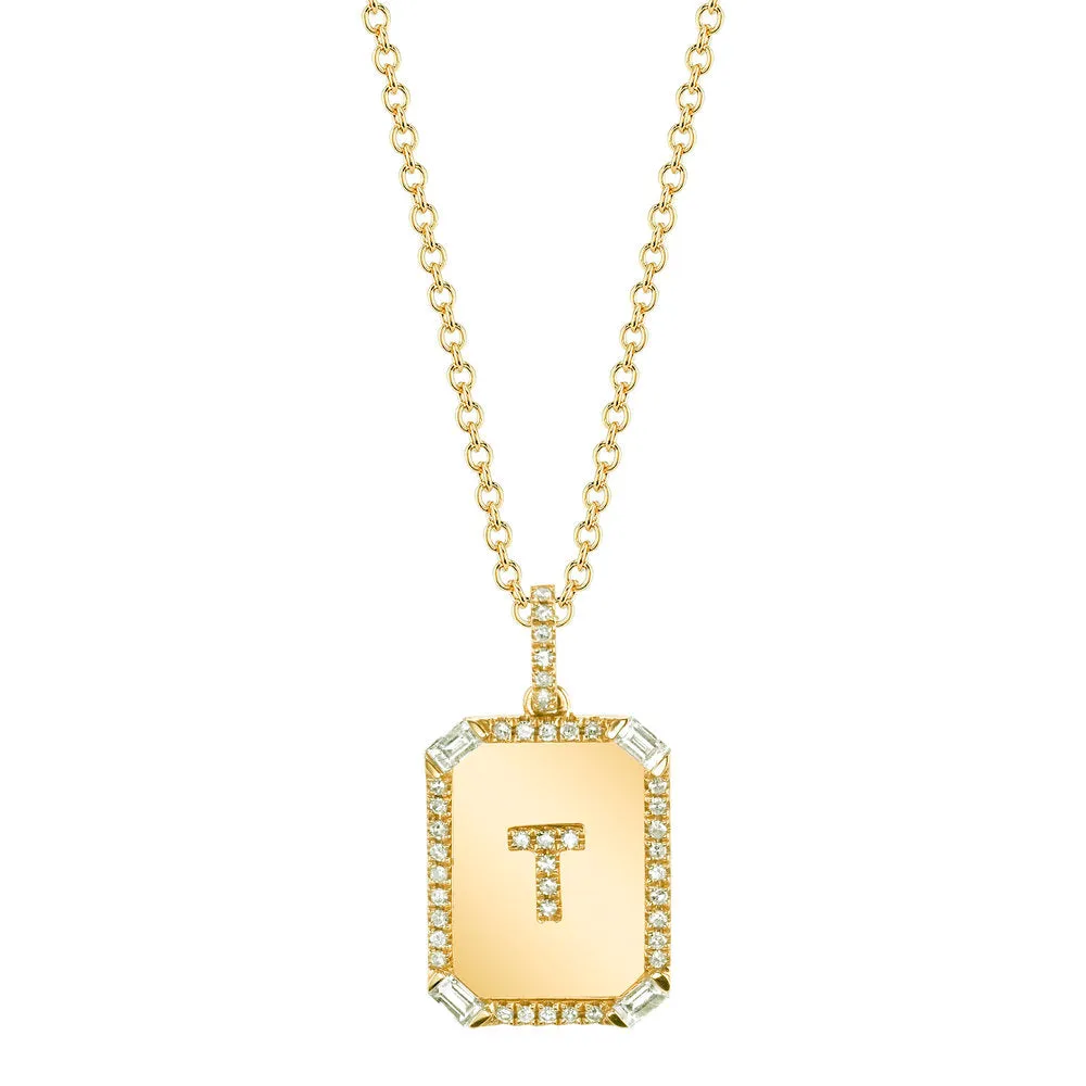 INITIAL MINI NAMEPLATE NECKLACE