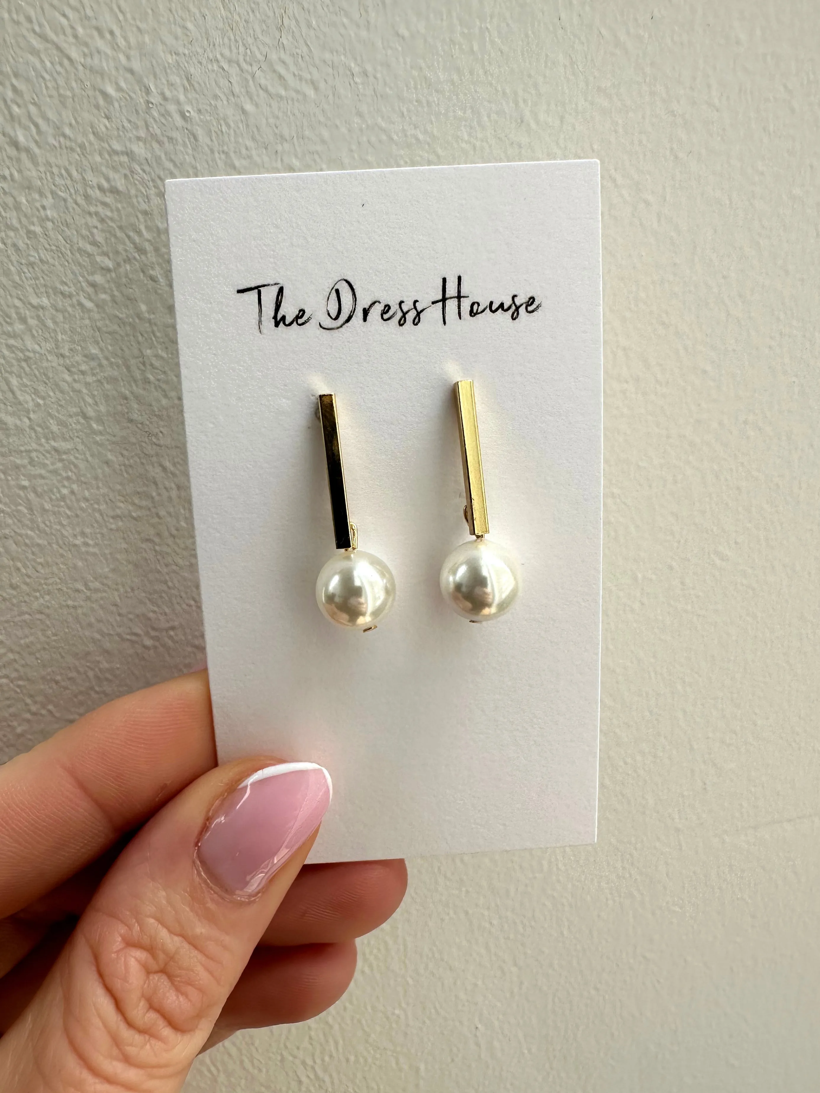 Jocelyn - Gold Pearl Earring