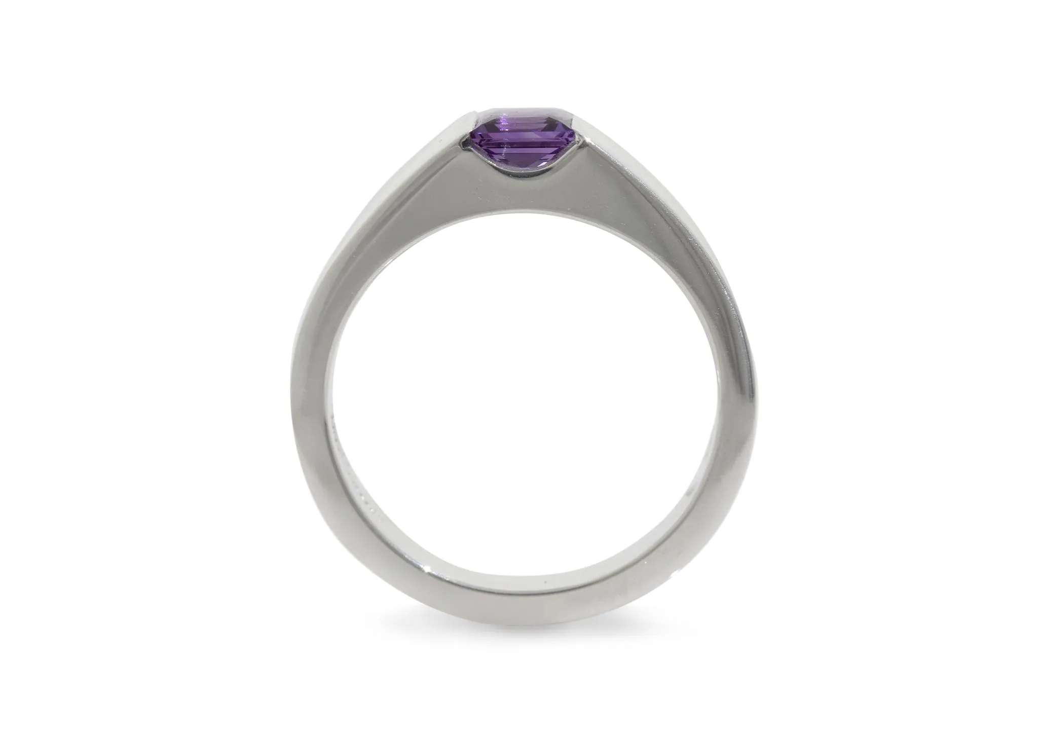 JW85 Semi Tension Set Gemstone Ring, Sterling Silver