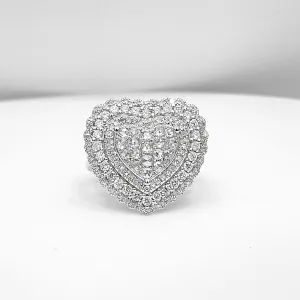 Large Heart Diamond Ring 14kt