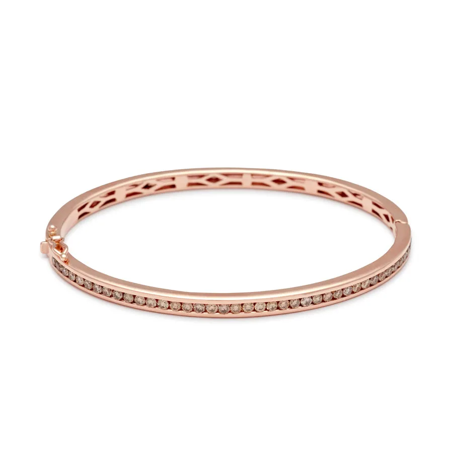 Licol Half Eternity Bangle - 14k Gold & Champagne Diamond